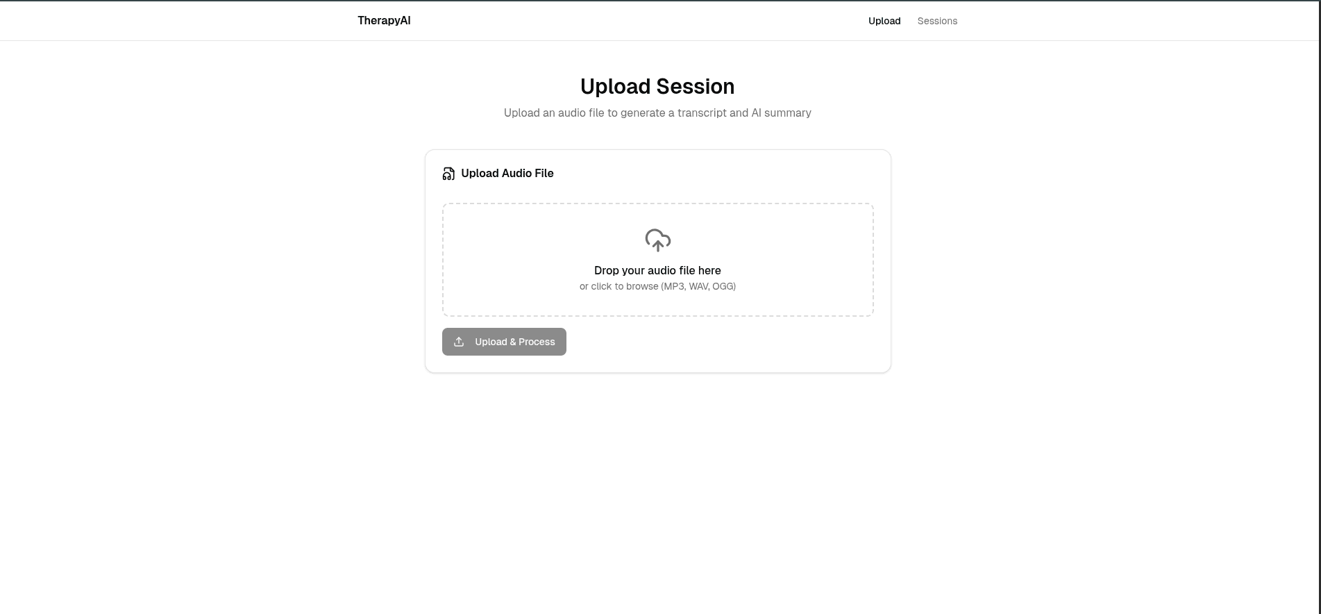 Thera — AI Therapist Session Summarizer