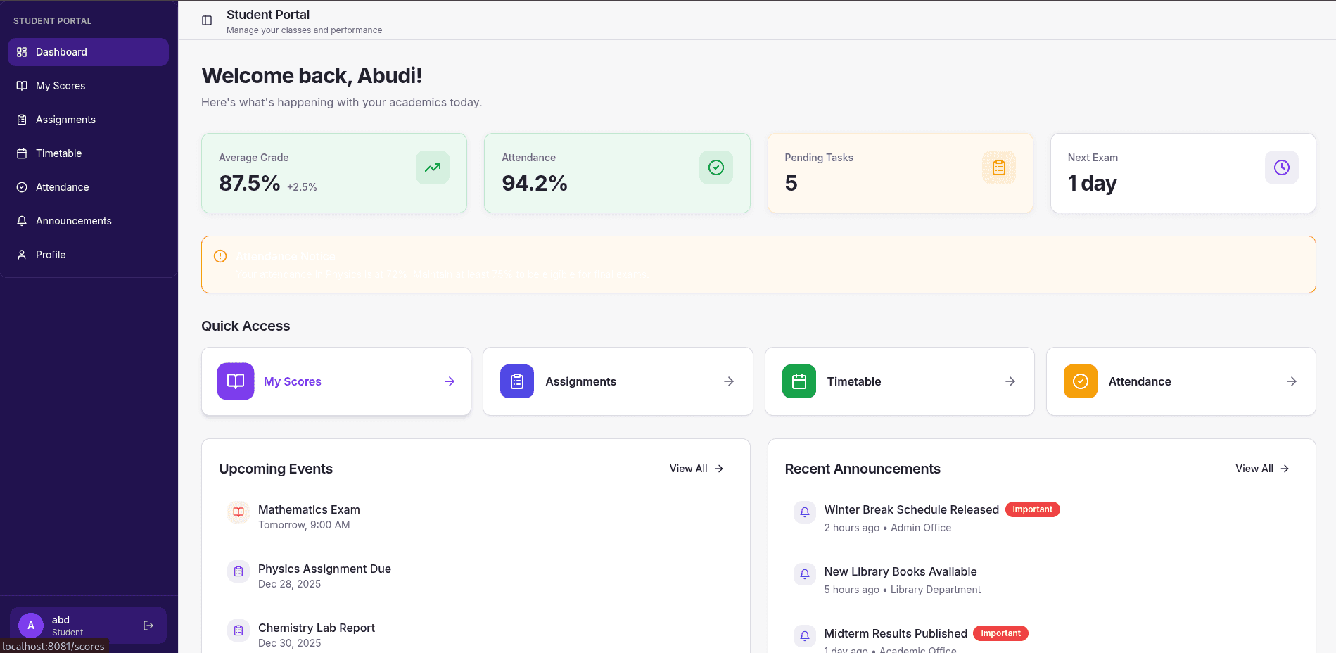 Student Management System